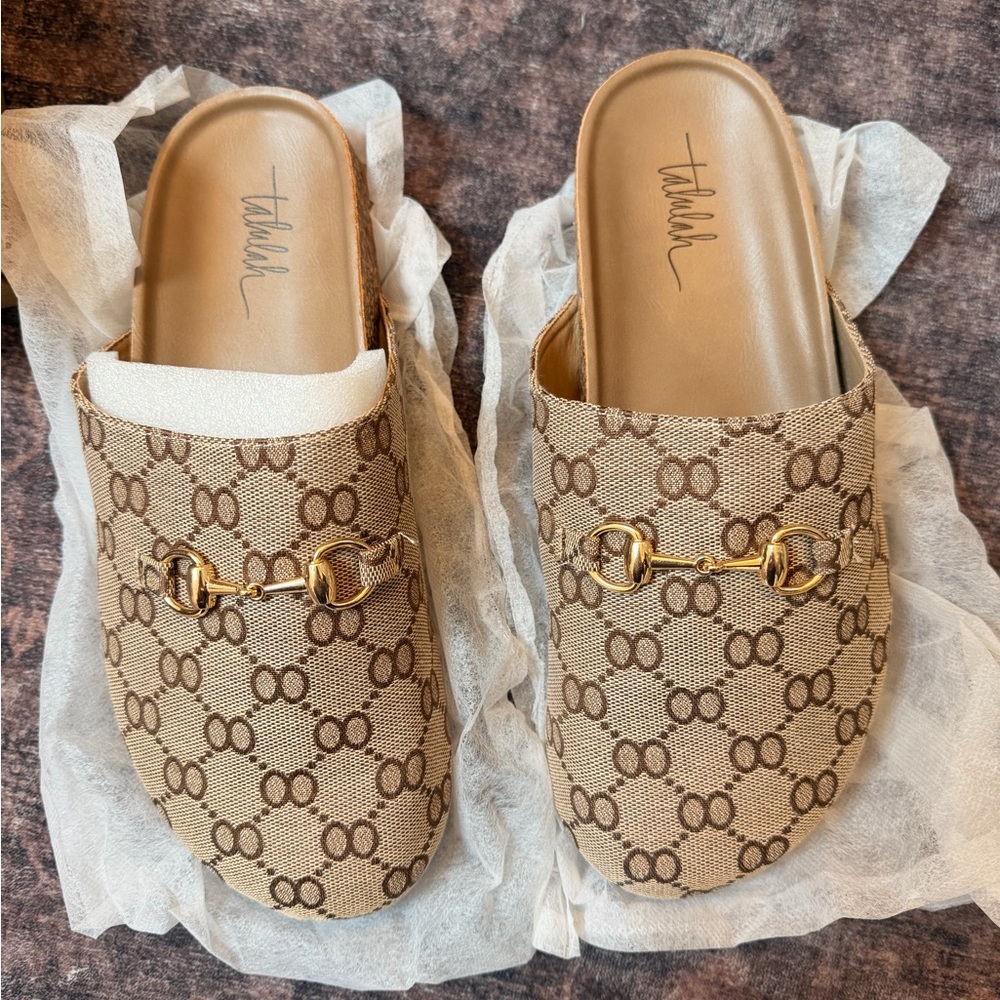 TALULAH Monogram Horsebit Slides